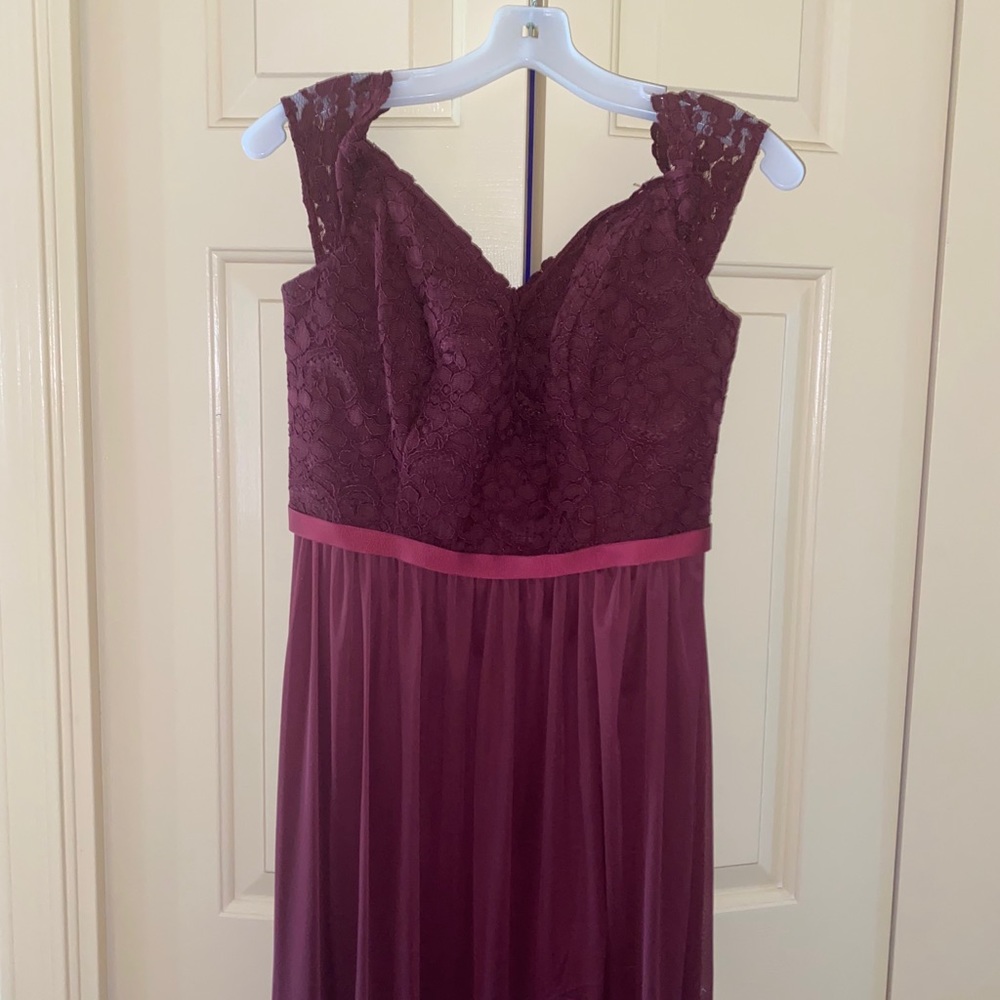 Off-the-Shoulder Lace and Mesh Dress